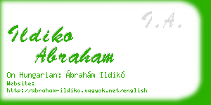 ildiko abraham business card